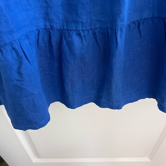 Linen Royal Blue Maxi Dress - Picture 3 of 3